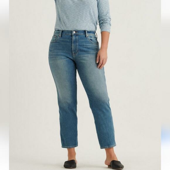 Lucky Brand Mid-Rise Authentic Straight Leg Medium Wash Cotton Denim Jeans 12/31 - Picture 3 of 16